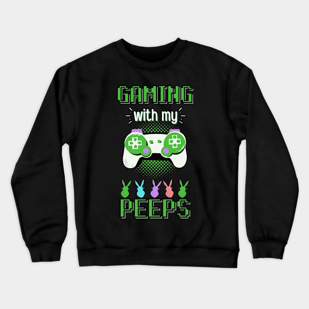 gaming with my peeps Crewneck Sweatshirt by Noureddine Ahmaymou 